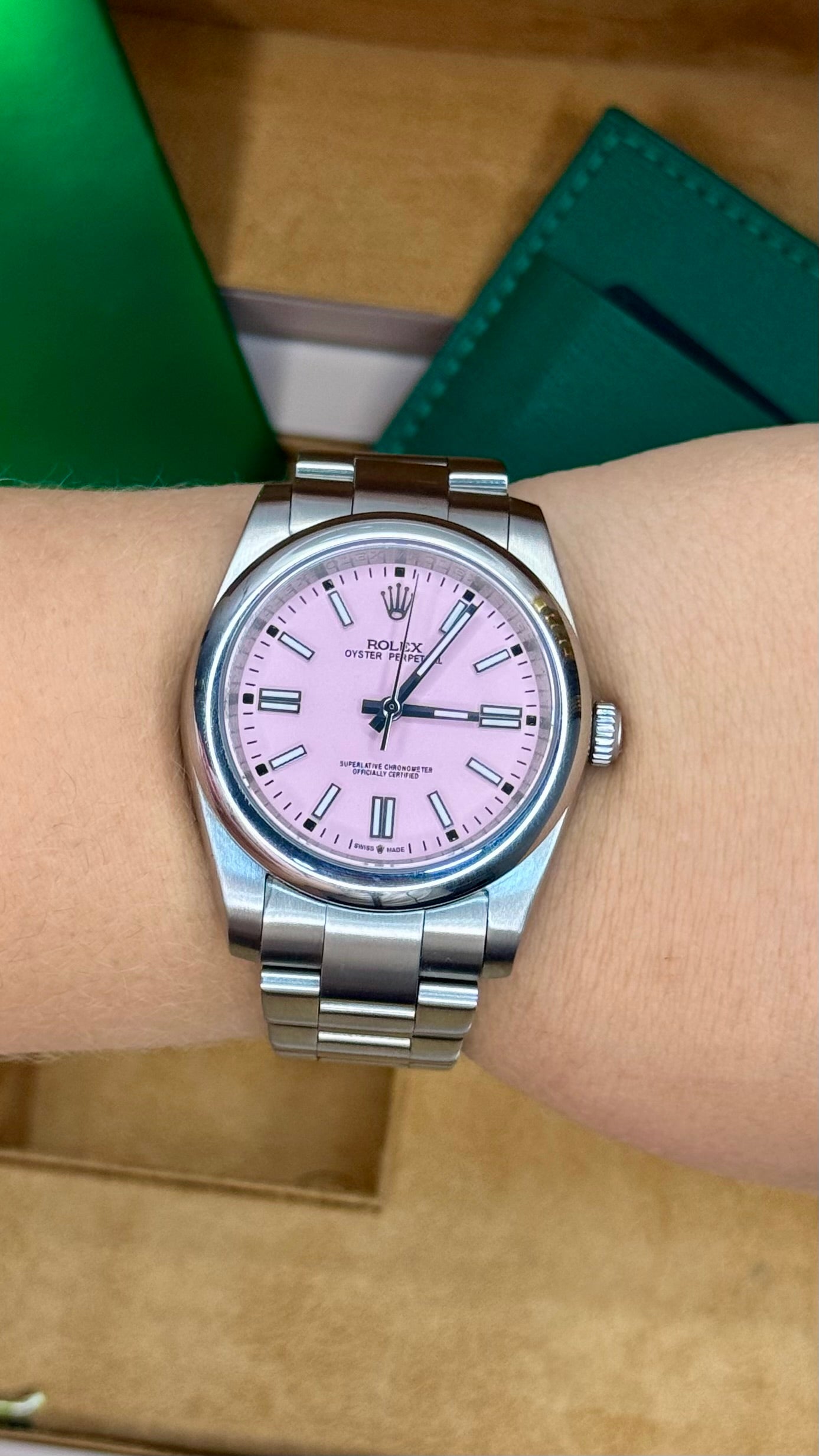 Rolex Oyster Perpetual Pink Dial