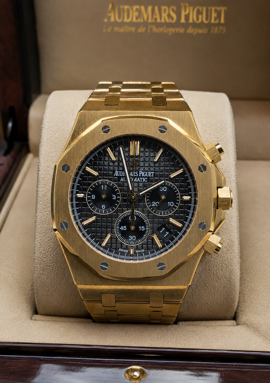 AUDEMARS PIGUET ROYAL OAK CHRONOGRAPH 41 MM – DORADO / ESFERA NEGRA