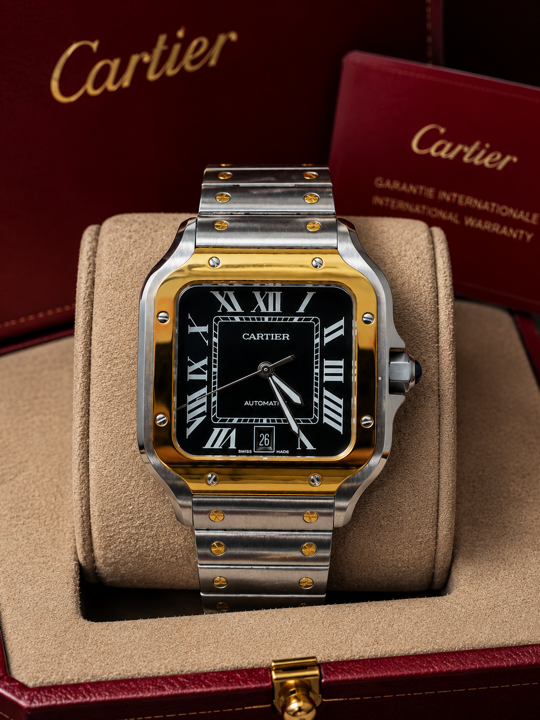 CARTIER SANTOS DE CARTIER BICOLOR NEGRO – 40 MM