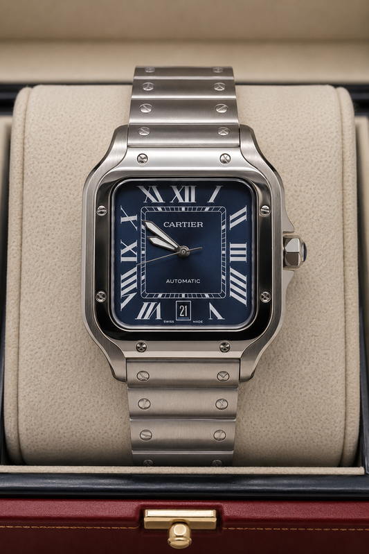CARTIER SANTOS DE CARTIER AUTOMÁTICO 40 MM – ESFERA AZUL