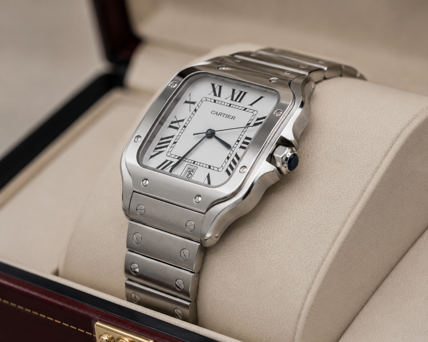 CARTIER SANTOS DE CARTIER AUTOMÁTICO 40 MM – ESFERA BLANCA