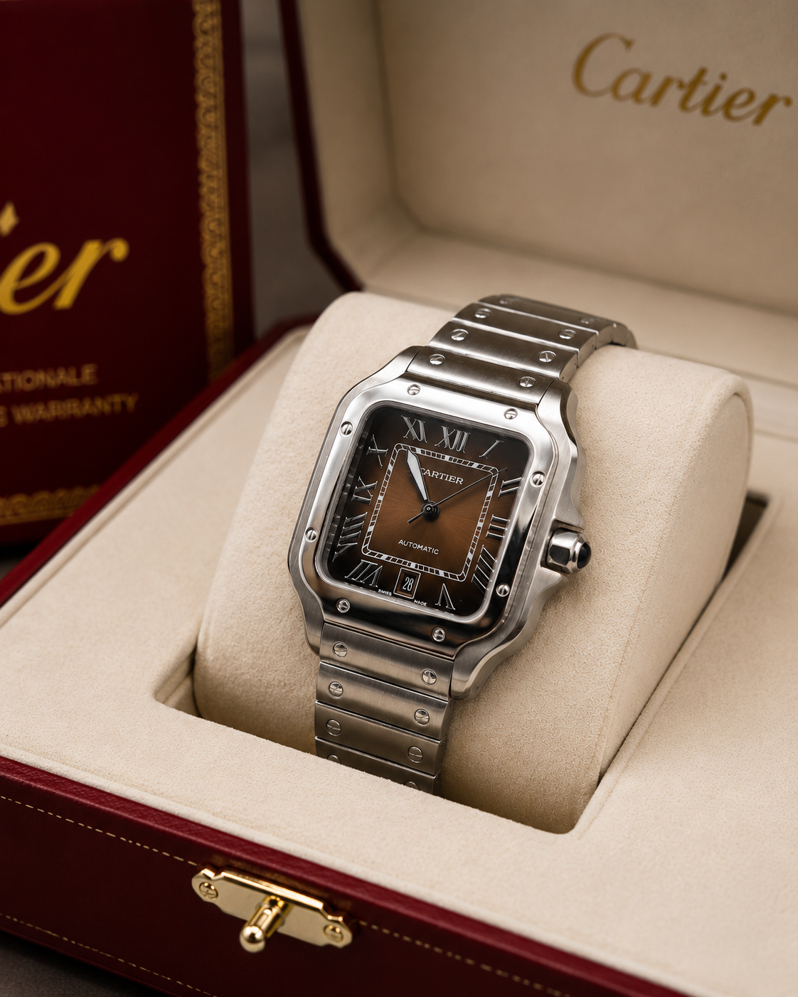 CARTIER SANTOS DE CARTIER AUTOMÁTICO 40 MM – ESFERA MARRÓN DEGRADÉ
