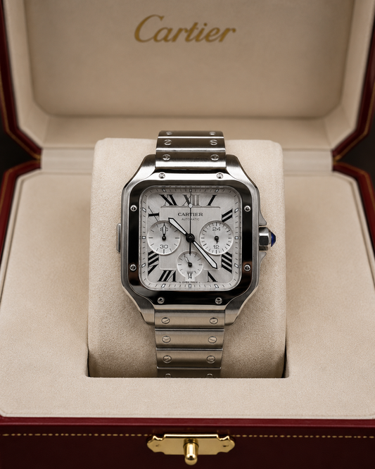 CARTIER SANTOS CHRONOGRAPH AUTOMÁTICO 40 MM – ESFERA PLATEADA