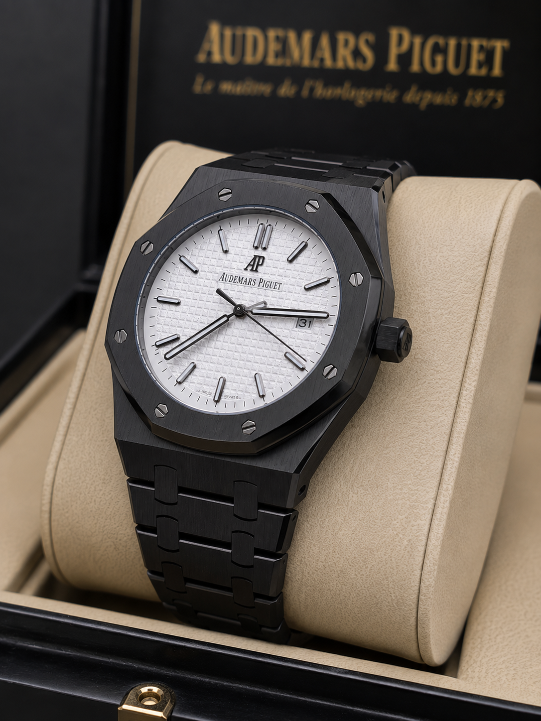 AUDEMARS PIGUET ROYAL OAK AUTOMATIC 41 MM – NEGRO / ESFERA PLATEADA