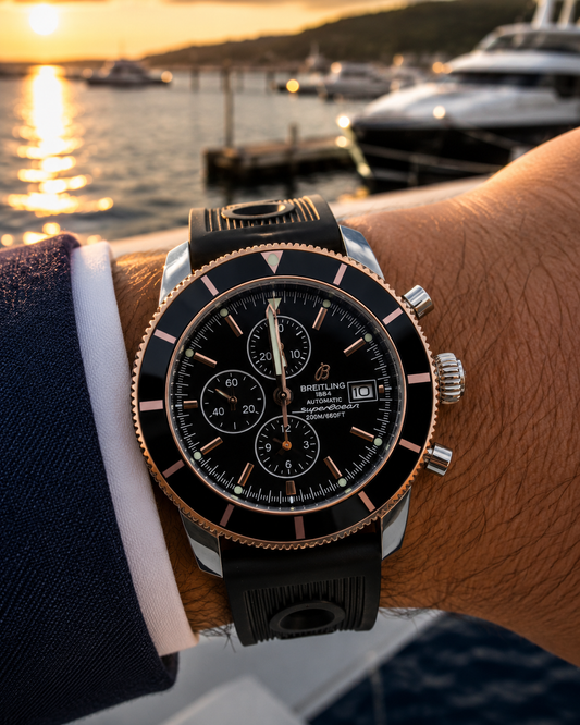 BREITLING SUPEROCEAN HERITAGE CHRONOGRAPH 46 MM – AUTOMÁTICO – MALLA MILANESA EN ACERO