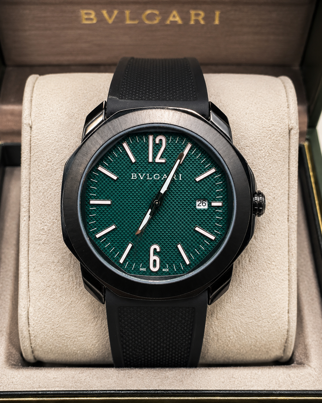 BVLGARI OCTO 42 MM – CORREA DE CAUCHO