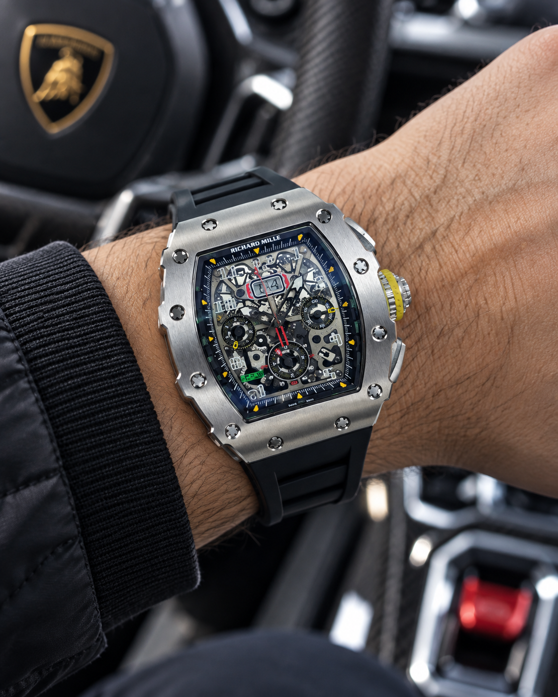 RICHARD MILLE AUTOMÁTICO SKELETON – ACERO & NEGRO