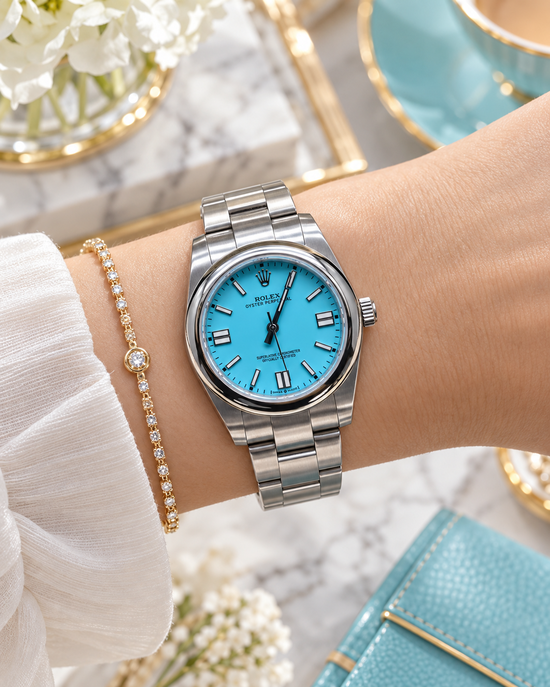 ROLEX OYSTER PERPETUAL 31 MM DAMA – ESFERA TURQUESA