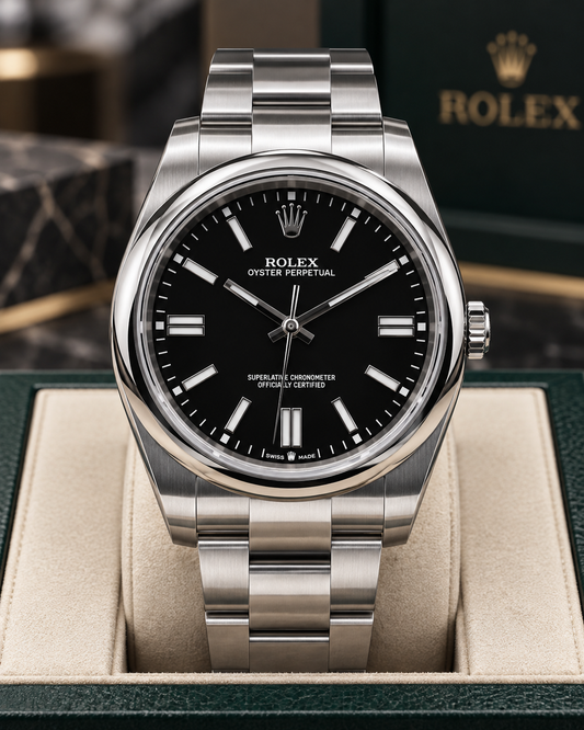 ROLEX OYSTER PERPETUAL 41 MM – ESFERA NEGRA Y BRAZALETE OYSTER