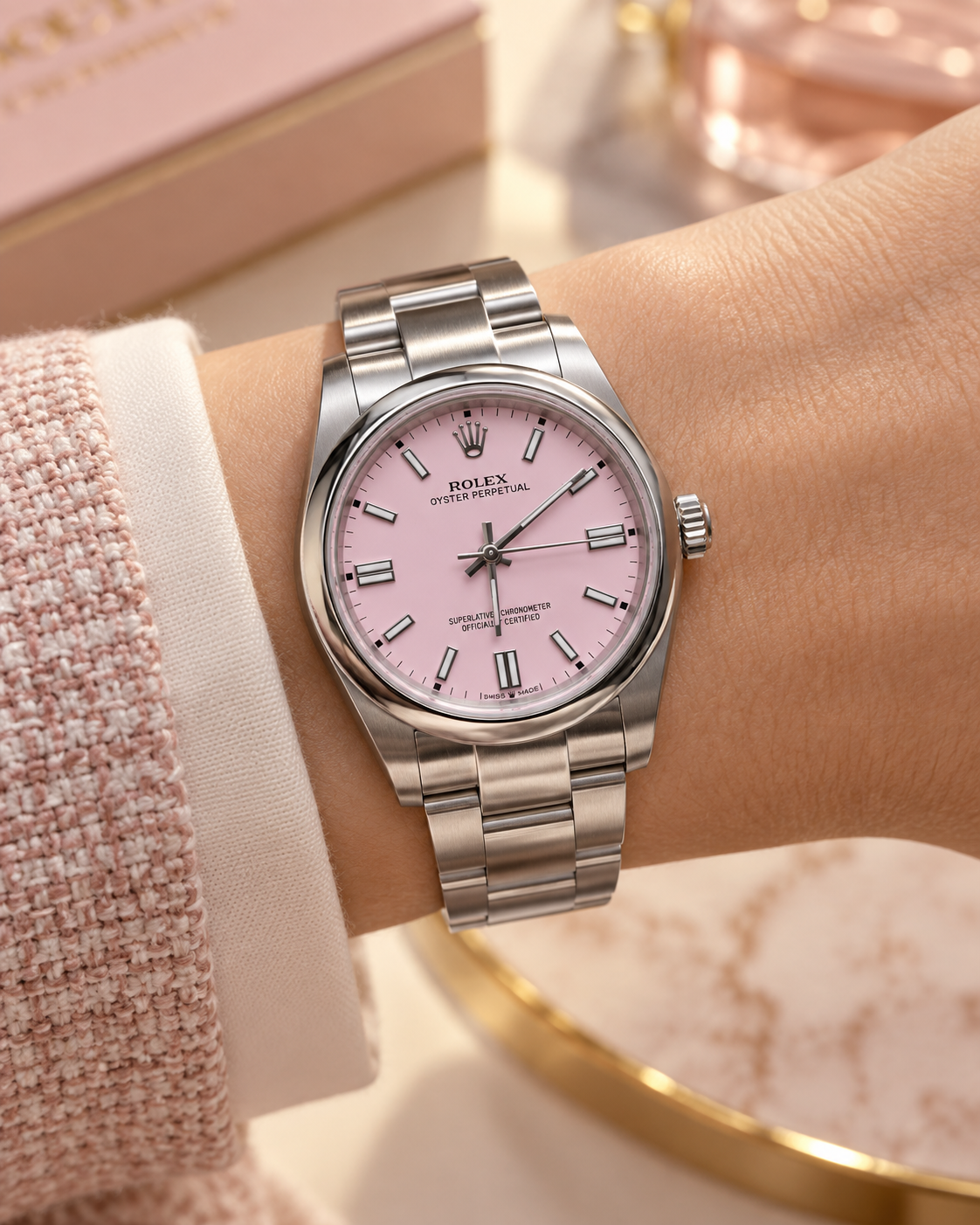 ROLEX OYSTER PERPETUAL 36 MM – ESFERA ROSA Y BRAZALETE OYSTER
