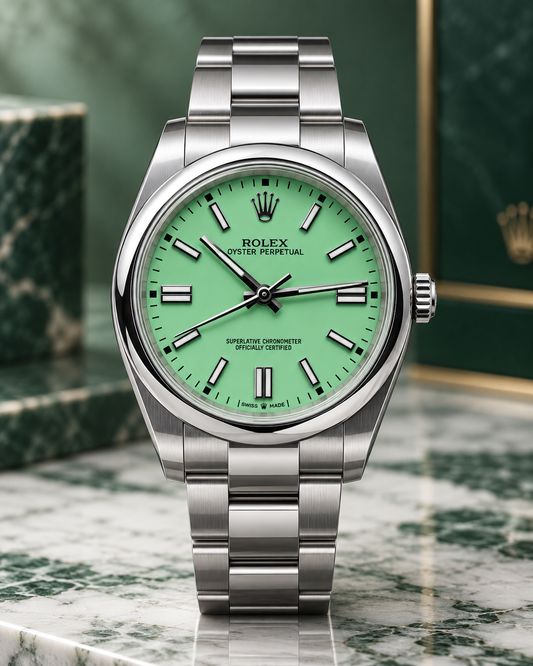 ROLEX OYSTER PERPETUAL 36 MM – ESFERA PISTACHO