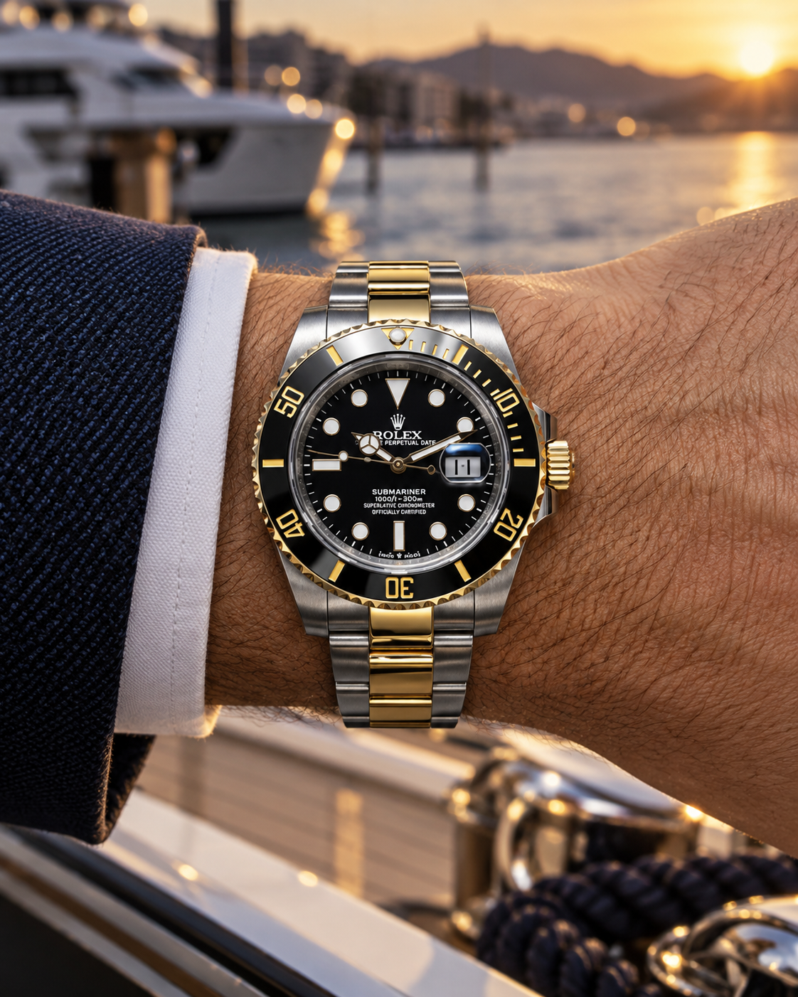 ROLEX SUBMARINER 41 MM – ESFERA NEGRA Y ACABADO BICOLOR