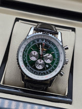 BREITLING NAVITIMER CHRONOGRAPH 46MM VERDE CUERO