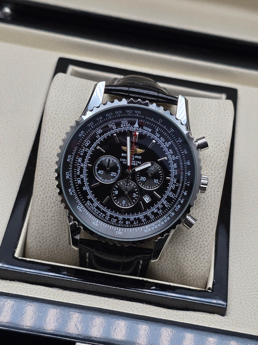 BREITLING NAVITIMER CHRONOGRAPH 46MM CUERO NEGRO