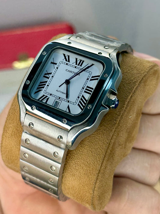 Cartier Santos Automatic White Dial