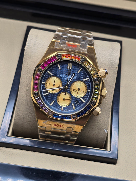 AUDEMARS PIGUET ROYAL OAK CHRONOGRAPH RAINBOW 41MM ORO ROSA