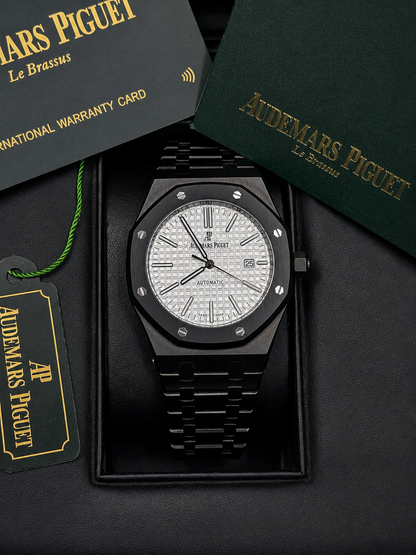 AUDEMARS PIGUET ROYAL OAK 41MM PLATA ACERO NEGRO