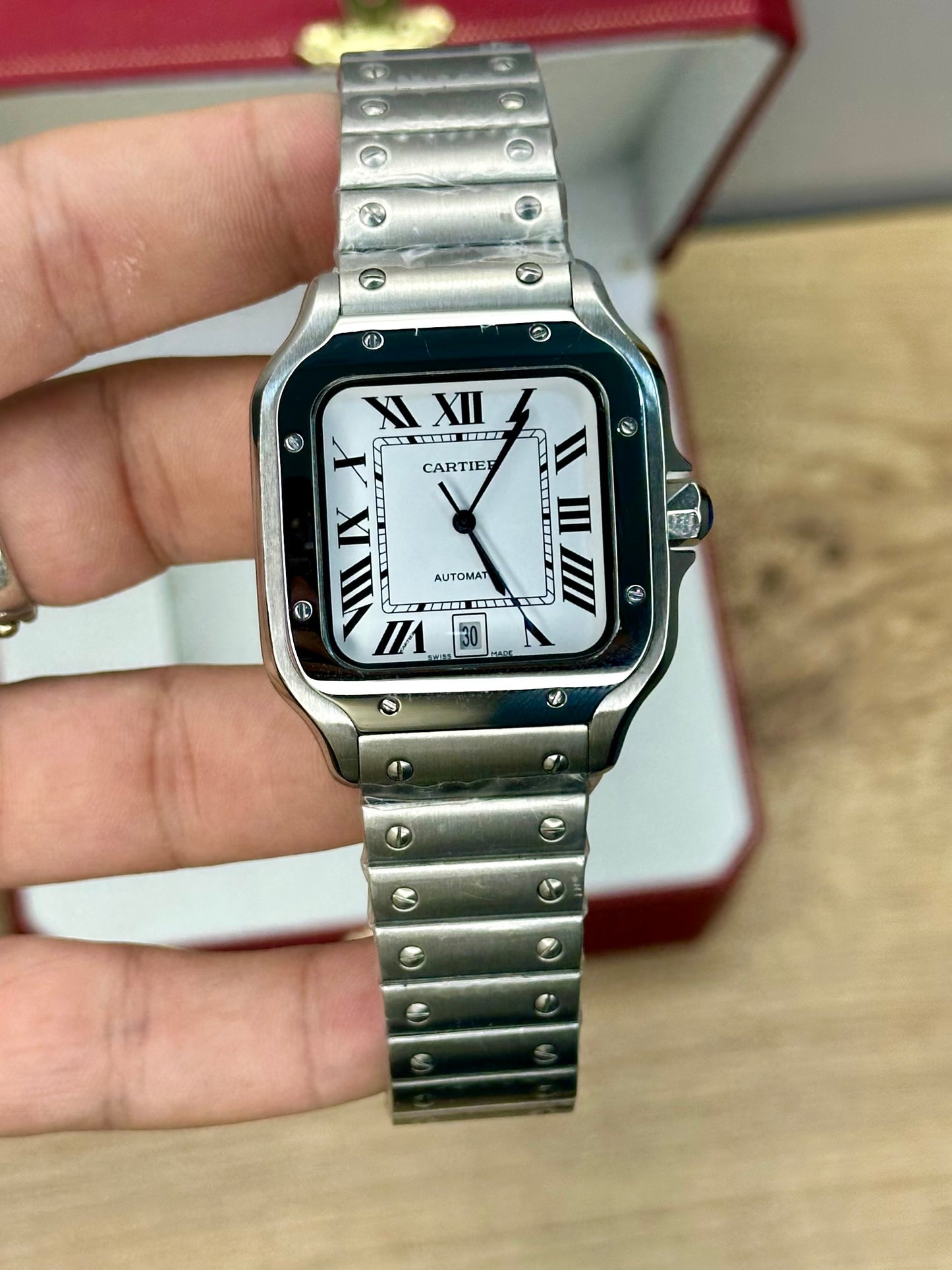 Cartier Santos Automatic White Dial