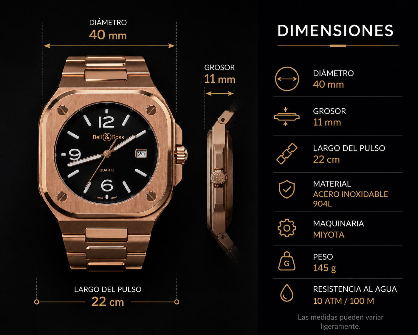 Bell & Ross BR05 Rose Gold 40 mm