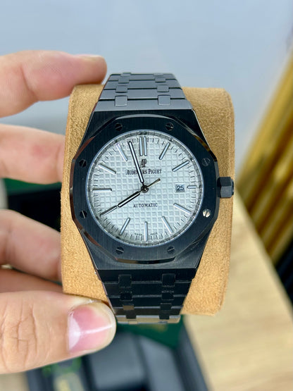 AUDEMARS PIGUET ROYAL OAK 41MM PLATA ACERO NEGRO