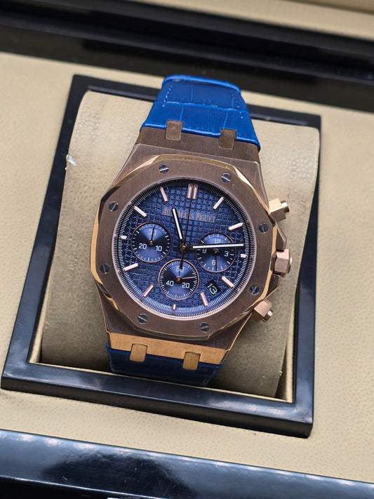 AUDEMARS PIGUET ROYAL OAK CHRONOGRAPH 41MM AZUL ORO ROSA