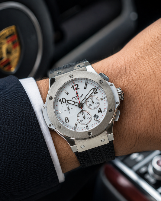 HUBLOT BIG BANG CHRONOGRAPH STEEL WHITE CABALLERO – 44 MM