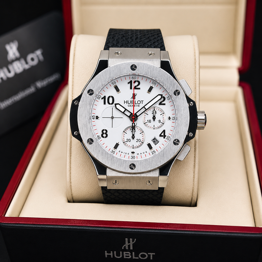 HUBLOT BIG BANG CHRONOGRAPH STEEL WHITE CABALLERO – 44 MM
