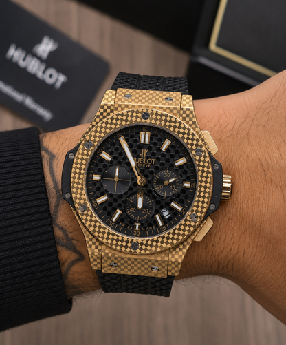 HUBLOT BIG BANG CAVIAR CHRONOGRAPH KING GOLD CABALLERO – 44 MM