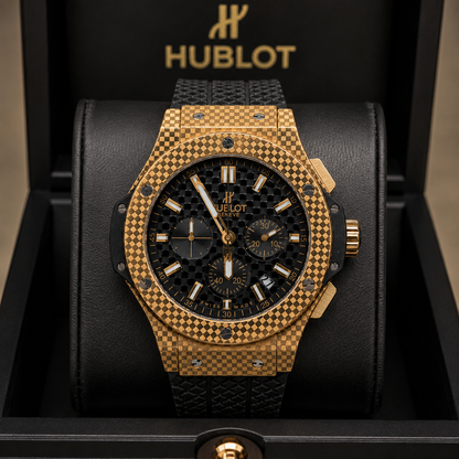 HUBLOT BIG BANG CAVIAR CHRONOGRAPH KING GOLD CABALLERO – 44 MM