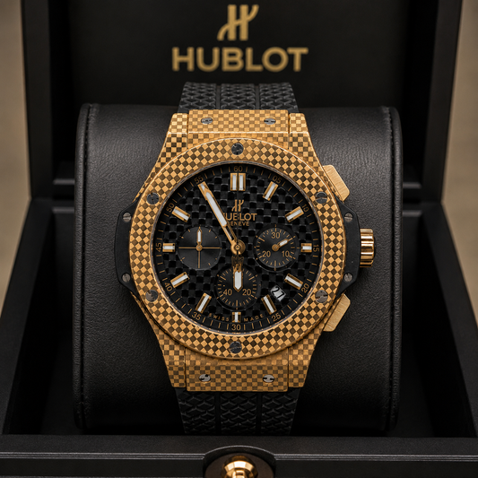 HUBLOT BIG BANG CAVIAR CHRONOGRAPH KING GOLD CABALLERO – 44 MM