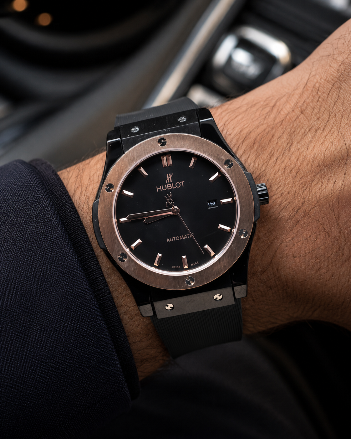 HUBLOT CLASSIC FUSION AUTOMATIC BLACK KING GOLD CABALLERO – 42 MM