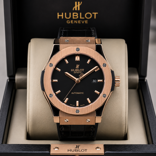 HUBLOT CLASSIC FUSION AUTOMATIC KING GOLD BLACK CABALLERO – 42 MM