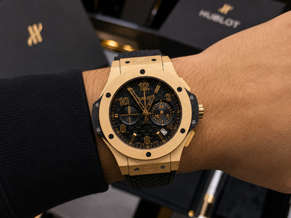 HUBLOT BIG BANG CHRONOGRAPH GOLD BLACK CABALLERO – 44 MM