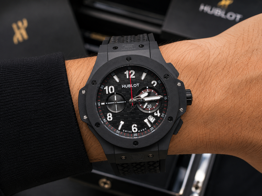 HUBLOT BIG BANG BLACK MAGIC CHRONOGRAPH CABALLERO – 44 MM