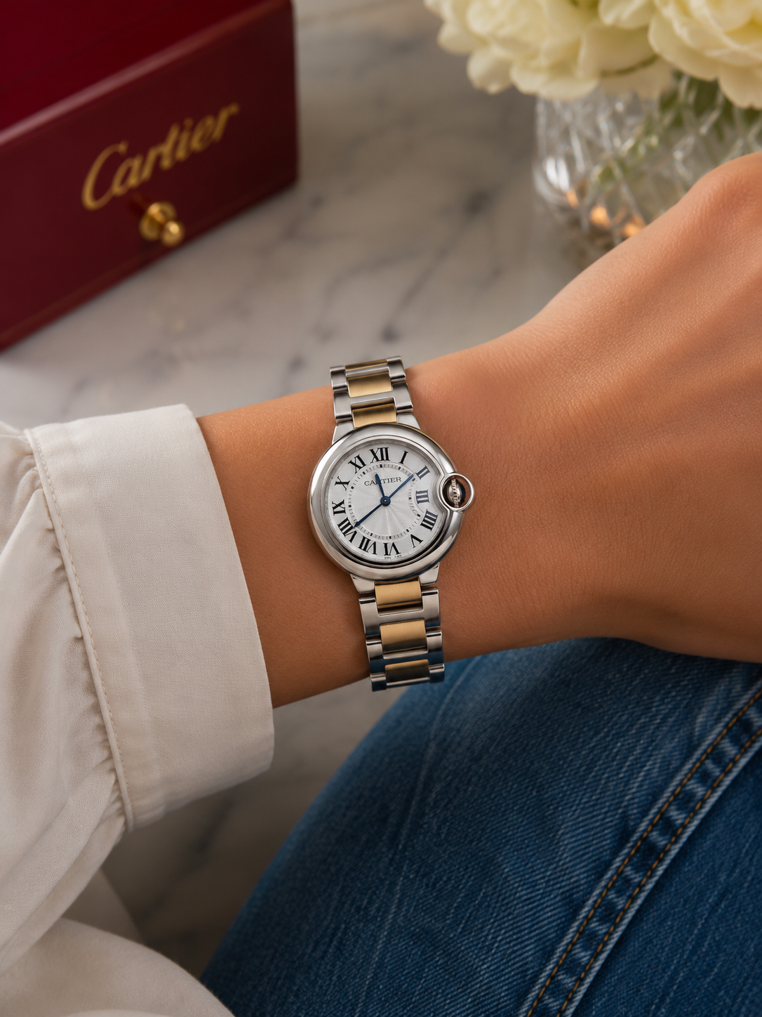 CARTIER BALLON BLEU SMALL BICOLOR DAMA – 28 MM