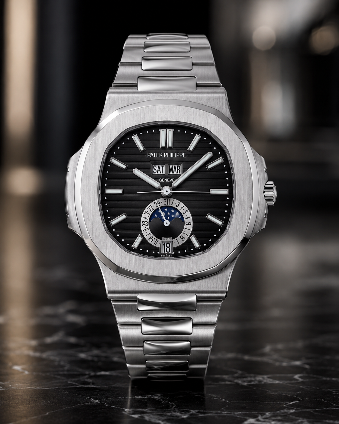 PATEK PHILIPPE NAUTILUS 5726/1A-001 ANNUAL CALENDAR MOON PHASE 40.5 MM