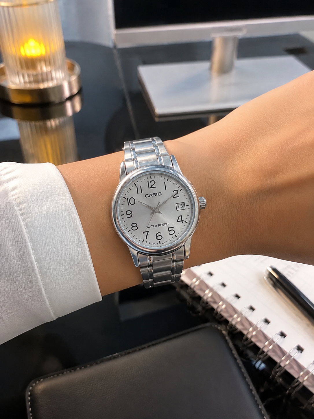 CASIO LTP-V002D-7BUDF PLATEADO ORIGINAL DAMA