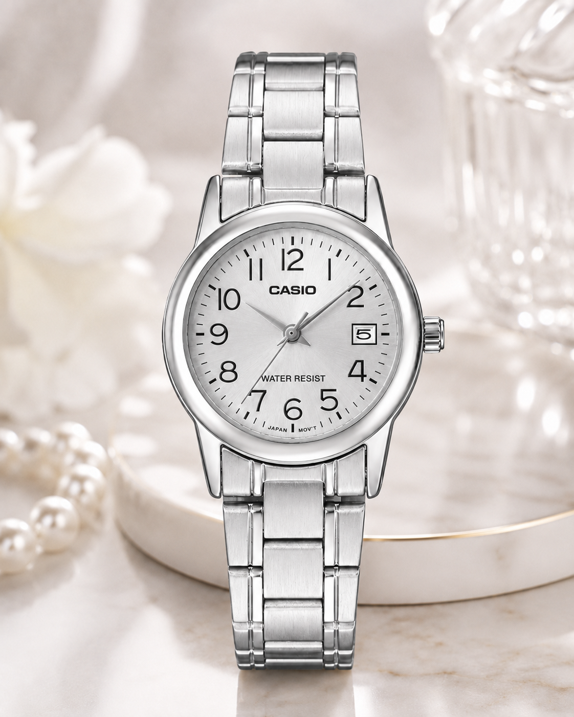 CASIO LTP-V002D-7BUDF PLATEADO ORIGINAL DAMA
