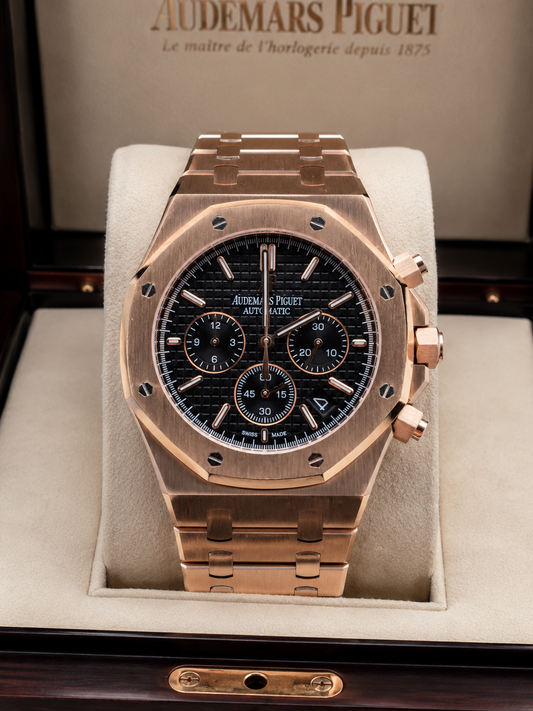AUDEMARS PIGUET ROYAL OAK CHRONOGRAPH 41 MM – ORO ROSA / ESFERA NEGRA