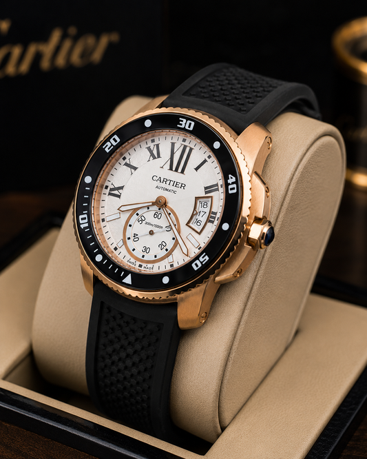CARTIER CALIBRE DIVER AUTOMÁTICO ACERO 904L ORO ROSA – 42 MM