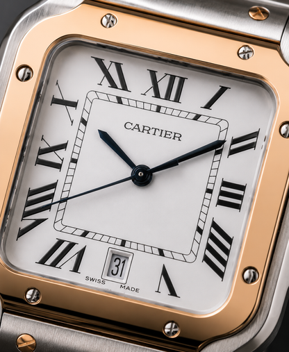SANTOS DE CARTIER ACERO Y ORO ROSA – 40 MM