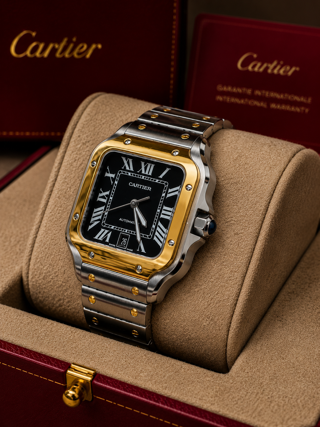 CARTIER SANTOS DE CARTIER BICOLOR NEGRO – 40 MM