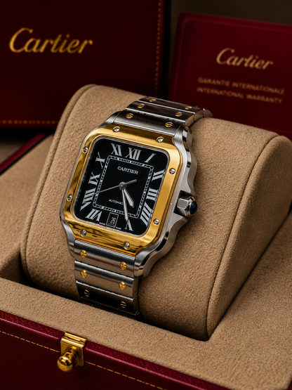 CARTIER SANTOS DE CARTIER BICOLOR NEGRO – 40 MM