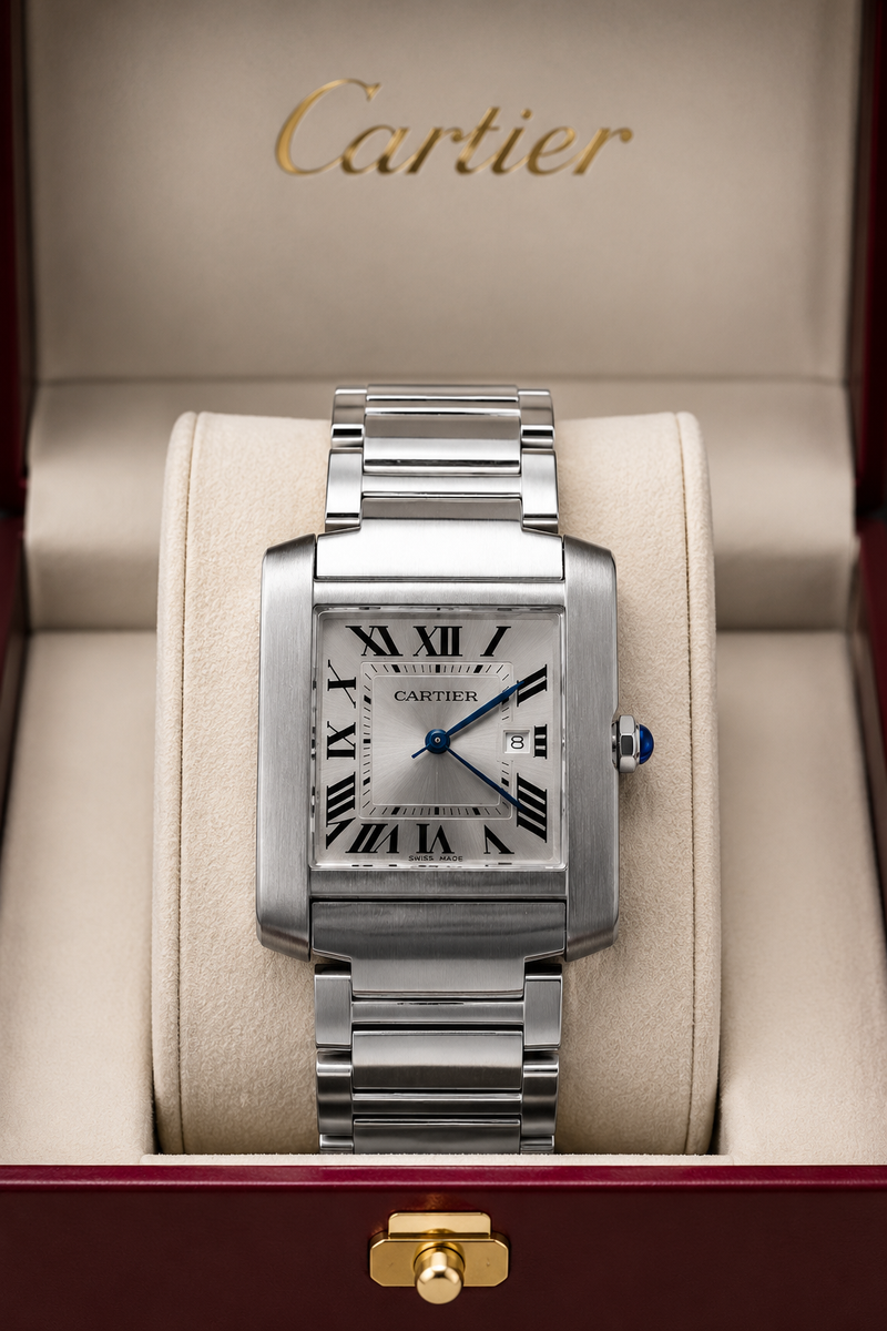 CARTIER TANK FRANÇAISE ACERO – 36 MM