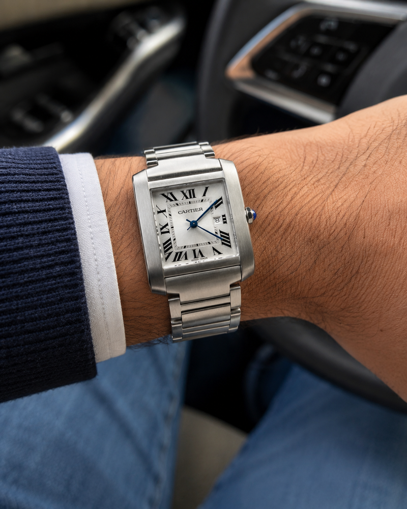 CARTIER TANK FRANÇAISE ACERO – 36 MM