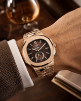 PATEK PHILIPPE NAUTILUS CALENDARIO ANUAL FASE LUNAR ORO ROSA CHOCOLATE