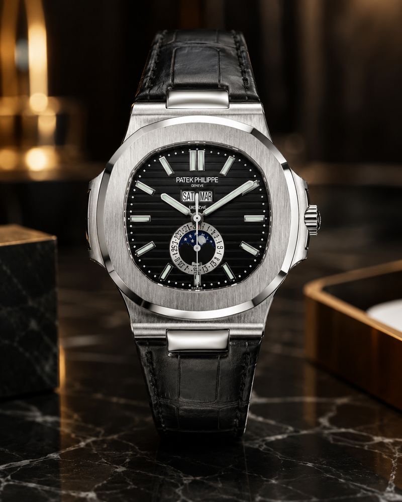 PATEK PHILIPPE NAUTILUS 5726A CALENDARIO ANUAL FASE LUNAR NEGRO