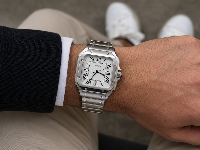 CARTIER SANTOS DE CARTIER AUTOMÁTICO 40 MM – ESFERA BLANCA