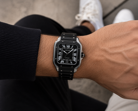 CARTIER SANTOS DE CARTIER AUTOMÁTICO 40 MM – ESFERA NEGRA | BISEL NEGRO