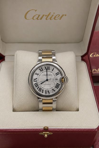 CARTIER BALLON BLEU DE CARTIER AUTOMÁTICO 42 MM – BICOLOR | ESFERA PLATEADA